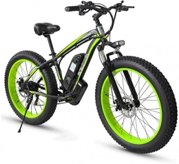 RDJM Bike RDJM Ebikes, Electric Bike Fat Tire Ebike 26" 4.0, Mountain Bicycle for Adult 21 Speed Beach Mens Sports Mountain Bike Full Suspension Mechanical Disc Brakes (Color : Green)