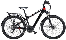 RDJM Electric Mountain Bike RDJM Ebikes, Mountain Electric Bike, 27.5 Inch Travel Electric Bicycle Dual Disc Brakes with Mobile Phone Size LCD Display 27 Speed Removable Battery City Electric Bike for Adults