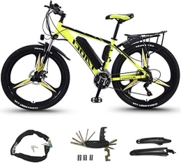 RDJM Electric Mountain Bike RDJM Electric Bike, 26" Bike for Men, Mountain Bicycle Ebike with 350W Motor, Removable 36V 13Ah Lithium Battery, Professional 21 Speed Transmission Gears (Color : Green, Size : Spoke Wheel)