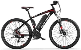 RDJM Electric Mountain Bike RDJM Electric Bike, Adult 26 Inch Electric Mountain Bike, 36V Lithium Battery, 27 Speed Aerospace Aluminum Alloy Offroad Electric Bicycle (Color : A, Size : 35KM)