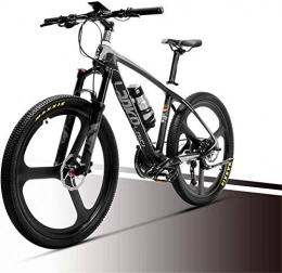 RDJM Bike RDJM Electric Bike Adult City Commuter Electric Bike Mountain Bike 36V 6.8AH Carbon Fiber Super-Light 18kg No Electric Bike With Hydraulic Brake (Color : Black)