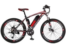 RDJM Electric Mountain Bike RDJM Electric Bike, Adult Mountain Electric Bikes, 36V Lithium Battery High-Strength High-Carbon Steel Frame Offroad Electric Bicycle, 27 speed (Color : A, Size : 8AH)