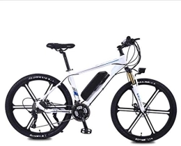 RDJM Bike RDJM Electric Bike, Electric Mountain Bike, 350W 26" Adults Urban E-Bike Removable Lithium Battery 27 Speed Dual Disc Brakes Aluminum Alloy Frame Unisex (Color : White, Size : 8AH)