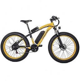 Rindasr Electric Mountain Bike Rindasr 26 Inch fold Electric Bicycle adult, 21 Speed electric Mountain bike, 48V 17Ah Large Capacity Battery, 5 Level Pedal Assistelectric bicycle kit (Color : Yellow)