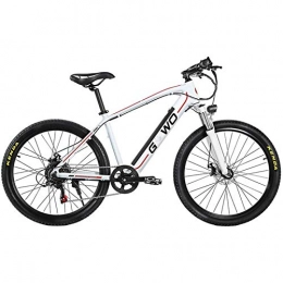 Rindasr Bike Rindasr 26" Lightweight Folding electric bicycle7 speed shiftRemovable battery48V / 9.6Ah lithium battery / Aluminum alloy 350W electric Mountain bike bicycle (Color : White, Size : 27.5 inches)