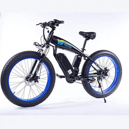 RPHP Electric Mountain Bike RPHP Electric bicycle 350W fat tire electric bicycle beach cruiser lightweight folding 48v 15AH lithium battery-36V10AH350W blue