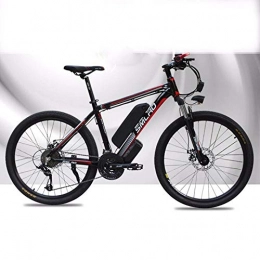 RPHP Bike RPHP Lithium Battery Mountain Electric Bike Bicycle 26 Inch 48V 15AH 350W 27 Speed Ebike Potencia-Black red