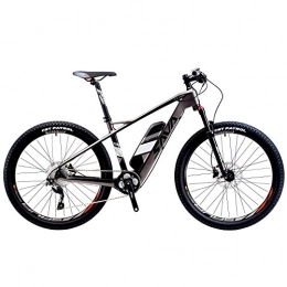 SAVADECK Electric Mountain Bike SAVADECK KNIGHT6.0 Carbon Fiber Electric Mountain Bike 27.5 inch e bike Pedal-assist MTB Pedelec Bicycle with Shimano 10 Speed and Removable 36V / 14Ah SAMSUNG Li-ion Battery (Black Grey)