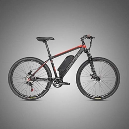 SChenLN Electric Mountain Bike SChenLN 27.5 inch travel bicycle, adult power bicycle, 36V lithium battery, suitable for work, outdoor outing, fitness exercise-Black red_27.5 * 15.5 inch