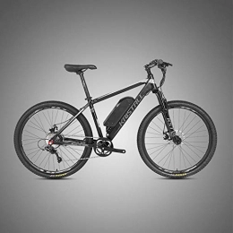 SChenLN Electric Mountain Bike SChenLN With 36V lithium battery, 26-inch auxiliary electric bicycle, smart bicycle, 27.5-inch off-road bicycle-Black gray_26 inch*17 inch