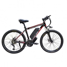 Seesaw Electric Mountain Bike Seesaw Adult Electric Bicycles, Smart Mountain Bikes Can Move 48V / 10Ah Large Capacity Lithium Ion Battery 360W Aluminum Alloy Commuter Electric Bicycle, Black red