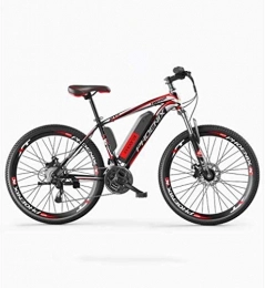 PARTAS Bike Senior Rider-All Terrain 27-speed Bicycles, 26" Mountain Bike for Adult, 36V 50KM Pure Battery Mileage Detachable Lithium Ion Battery, Smart Mountain Ebike, Free Wall-mounted Hook 2 PCS