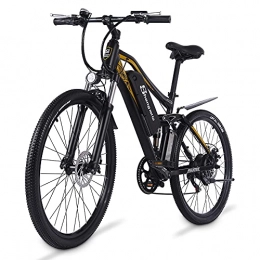 sheng milo Bike Sheng Milo M60 electric bike 48V, electric bikes for adults 27 inch, 500W bike pedals, Shimano 7 speed, 17Ah removable lithium battery, double shock absorption, aluminum alloy frame