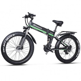 Shengmilo Electric Mountain Bike Shengmilo 26" Electric Bike Adults, 4” Fat Tire Mountain Electric Bike, Removable 48V / 10Ah Lithium Battery, Shimano 21-Speed, Suspension Fork with Lock