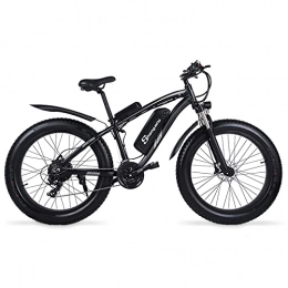 VARWANEO Bike SHENGMILO MX02S Adult Folding Electric Bicycle, 26*4.0 Fat Tire Electric Bicycle with 1000W Motor 48V 17AH Battery, Commuter or Mountain Bicycle, 7 / 21 Shift Lever Accelerator (Black, No spare battery)