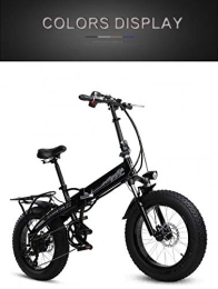 SHIJING Electric Mountain Bike SHIJING Folding electric bike 20 inches 4.0snow fat tires 36v li-ion battery power battery 350W variable-speed electric bicycle
