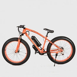 SHJC Electric Mountain Bike SHJC 26'' Fat Tire Mountain E-Bike, Beach Cruiser Electric Bike Full Suspension Lithium Battery Hydraulic Disc Brakes Shockproof Tire, for Outdoor Fitness City Commuting Adult Ebike