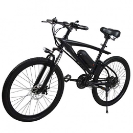 suyanouz Bike suyanouz New Electric Car 36V Adult Lithium Battery Boost Two-Wheeled Battery Snow Beach Mountain Bike, Black