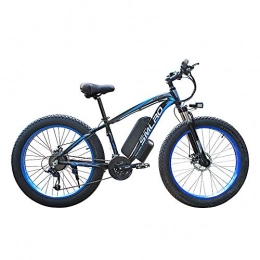Tanamy Electric Mountain Bike Tanamy 26 Inch Fat Tire Electric Bike, 500W / 1000W Beach Cruiser Mountain Snow Bicycles 21 Speed 3 Working Modes E-Bike with 48V 13AH Removable Lithium-Ion Battery for Adults, 1000W