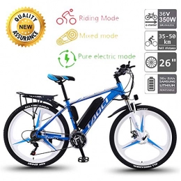 TANCEQI Electric Mountain Bike TANCEQI Electric Bicycles for Adults, 350W Magnesium Alloy Ebike Mountain Bike / Commute Ebike with 27-Speed Professional Transmission for Outdoor Cycling Work Out, Blue