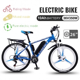 TANCEQI Electric Mountain Bike TANCEQI Electric Bike Mountain E-Bike for Adults, 26" Electric Bicycle / Commute Ebike with 350W Brushless Motor And Dual Disc Brakes, for Mens Outdoor Cycling Travel Work Out And Commuting, Blue