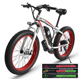 TANCEQI Bike TANCEQI Electric Mountain Bike for Adults, Electric Bike Three Working Modes, 26" Fat Tire MTB 21 Speed Gear Commute / Offroad Electric Bicycle for Men Women, Red