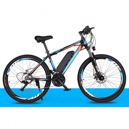TDHLW Electric Mountain Bike TDHLW 26 Inch Electric Mountain Bike for Adults Full Suspension 50 Mph 27 Speed Variable Speed Off-road Electric MTB 250W 36V 10Ah Ebike Removable Battery, Maximum Speed 35KM / H, Blue