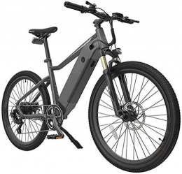 PARTAS Electric Mountain Bike Travel Convenience A Healthy Trip Adult Mountain Electric Bike, 250W Motor 26-Inch Outdoor Electric Bike Motorcycle, With Back Seat Waterproof Double Disc Brake 7 Speed Mountain Bike ( Color : Gray )