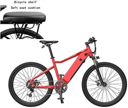 PARTAS Electric Mountain Bike Travel Convenience A Healthy Trip Adult Mountain Electric Bike, 250W Motor 26-Inch Outdoor Electric Bike Motorcycle, With Back Seat Waterproof Double Disc Brake 7 Speed Mountain Bike ( Color : Red )