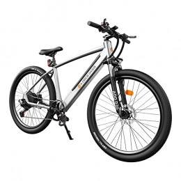 ADO Electric Mountain Bike UK Next Working Day Delivery ADO D30 250W Electric Bicycle Removable Battery Shimano 11 speed Transmission System 27.5 Inch Electric Bike(Silver)
