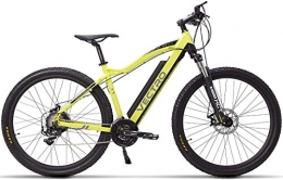 IMBM Electric Mountain Bike VECTRO 29 Inch Electric Bicycle, Mountain Bike, Hidden Lithium Battery, 5 Level Pedal Assist, Lockable Suspension Fork (Color : Yellow Standard)