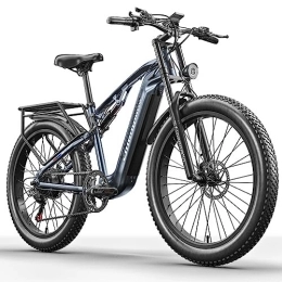 VLFINA Bike VLFINA Pedal Assist Electric bicycle 26 inch Fat Tire, Double shock absorption Electric mountain bike, 48V17.5Ah Removable battery for adult ebike (MX-05) (MX05)