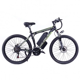 WFIZNB Electric Mountain Bike WFIZNB Electric mountain bikes, 26'' electric bike with removable 48V13AH lithi Off-road bikes with super lightweight magnesium al, Black green