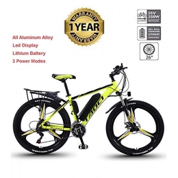 WHYTT Bike WHYTT 26" 36V 350W Electric Bike Mens Mountain Bike, Magnesium Alloy Ebikes Bicycles All Terrain, Removable Lithium-Ion Battery Bicycle Ebike, for Outdoor Cycling Travel Work Out