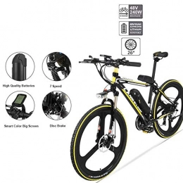 WHYTT Electric Mountain Bike WHYTT 26 Inch Electric Mountain Bike, 21 Speed 48V Electric Bike, Lockable Suspension Fork, Power Assist Bicycle with LCD Display Suitable for Traveling in The Wild City