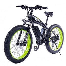 WQY Electric Mountain Bike WQY Electric Mountain Bike 26 Inches 350W 48V 13Ah Folding Fat Tire Snow Bike 21 Speed E-Bike Pedal Assist Lithium Battery Hydraulic Disc Brakes for Adult, Green