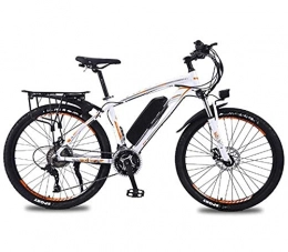 WXDP Electric Mountain Bike WXDP Self-propelled Electric mountain bike, 26 '' city electric bike for adults with detachable 36V 8Ah / 10Ah / 13 Ah lithium-ion battery 27-speed shifter aluminum alloy frame unisex, white oran