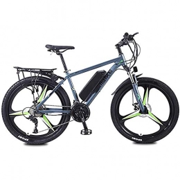 WXX Electric Mountain Bike WXX 26-Inch Mountain Travel Electric Bike 27 Speed Magnesium Alloy Dual Disc Brakes Adults Outdoor Off-Road Mountain Bike Removable Batteryload Capacity (150Kg), 10AH