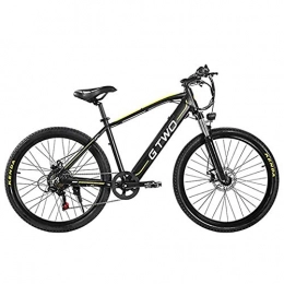 WXX Electric Mountain Bike WXX 27.5 Inch Adult Variable Speed Ultra Light Electric Bike 350W Mountain Bike 48V 9.6Ah Removable Lithium Battery 5 PAS Front And Rear Disc Brake Bike, black yellow