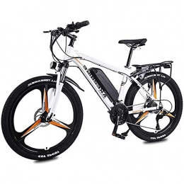 WXX Electric Mountain Bike WXX Adult Electric Bike, 26 Inch Electric Mountain Bike, 8Ah Lithium Battery 36V / 350W 27 Variable Speed Boost Bike, For Outdoor Cycling, white orange, 13AH