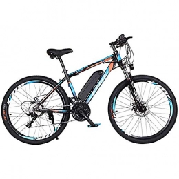 WXX Electric Mountain Bike WXX Adult Electric Bike, Foldable 26-Inch 36V Mountain Bike with 10AH Lithium Battery Damping 27 Speed City Bicycle, For Outdoor Casual Trave, Blue