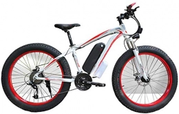 XDHN Electric Mountain Bike XDHN Heatile Electric Bike 350 W Brushless Motor 48V10Ah Lithium Battery Led Adaptive Headlights Non-Slip Tires Suitable For Men And Women, Red
