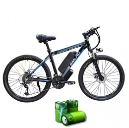 XXCY Electric Mountain Bike XXCY C6 Electric Mountain Bike, 1000W 26'' Electric Bicycle with Removable 48V 15AH Lithium-Ion Battery Shimano 27 Speed Gear (Black blue)
