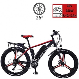 XYLUCKY Electric Mountain Bike XYLUCKY Electric Bikes for Adult, Mens Mountain Bike, Magnesium Alloy Ebikes Bicycles All Terrain, 26" 36V 350W Removable Lithium-Ion Battery Bicycle Ebike, Red, 8Ah50Km