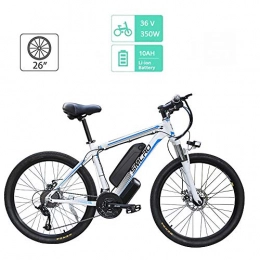 YMhome Electric Mountain Bike YMhome 26" Electric City Ebike Bicycle with 350W Brushless Rear Motor, 48V / 10AH Removable Lithium Battery for Adults Men And Women, Black Blue