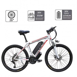 YMhome Electric Mountain Bike YMhome Electric Bicycles for Adults, 360W Aluminum Alloy Ebike Bicycle Removable 48V / 10Ah Lithium-Ion Battery Mountain Bike / Commute Ebike, Black Red