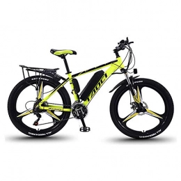 YWEIWEI Electric Bikes For Adult,E Bike For Men, Mountain Bike Super Magnesium Alloy Ebikes Bicycles All Terrain,26 36V 350W Removable Lithium-Ion Battery Bicycle,electric bike Yellow-8AH/50KM