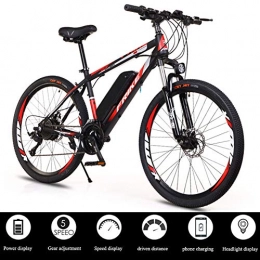 YXYBABA Electric Mountain Bike YXYBABA 26 Inch Electric Bicycle with Dual Disc Brakes 250W High Carbon Steel Ebike Bicycle Removable 36V / 8Ah Lithium-Ion Battery Mountain Bike / Commute Ebike, Black red