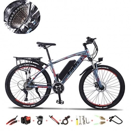 YXYBABA Electric Mountain Bike YXYBABA Electric Bike for Adult Electric Bike 26 Inch And Three Working Modes with 36V 13Ah Lithium-Ion Battery, Premium Full Suspension with 36V 8Ah Lithium-Ion Battery, 27 Speed Gears, Gray
