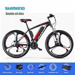 YXYBABA Electric Mountain Bike YXYBABA Electric Mountain Bike for Adult 26 Inch Wheels, 36V High-Efficiency Lithium Battery-Range of Mileage 40-90Km-High Carbon Steel 26-Inch Electric Bicycle, Disc Brake, Endurance 90km